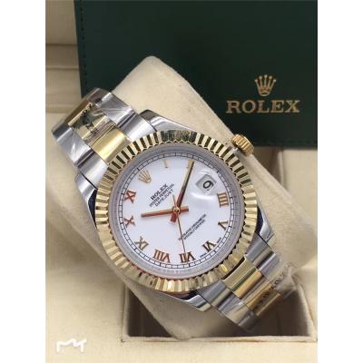 Replica Datejust A2813 Automatic Mens Watch White Dial Oyster Bracelet Yellow Gold E235