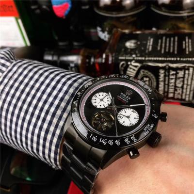 Replica Cosmograph Daytona  A21j Automatic Movement Mens Watch Black Dial PVD Steel E237