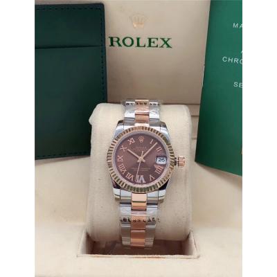 Replica Datejust A2813 Automatic Movement Womens Watch Blue Dial Oyster Bracelet Rose Gold B E239