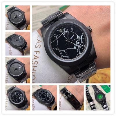 Replica Oyster Perpetual   A21J Automatic Movement Mens Watch Graffiti Dial PVD Steel E246