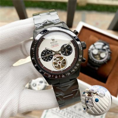 Replica Cosmograph Daytona  A21j Automatic Movement Mens Watch White Dial PVD Steel E252