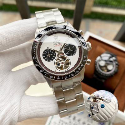 Replica Cosmograph Daytona  A21j Automatic Movement Mens Watch White Dial PVD Steel E252