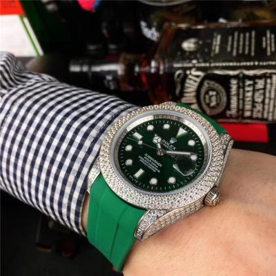 Replica Submariner A21J Automatic Movement Mens Watch Green Dial Rubber Strap E274