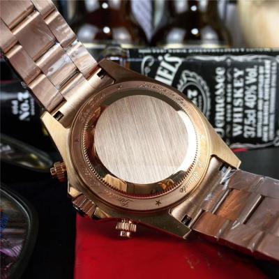 Replica Cosmograph Daytona Japan Quartz Chronograph Mens Watch Skeleton Dial Oyster Bracelet Rose Gold E276