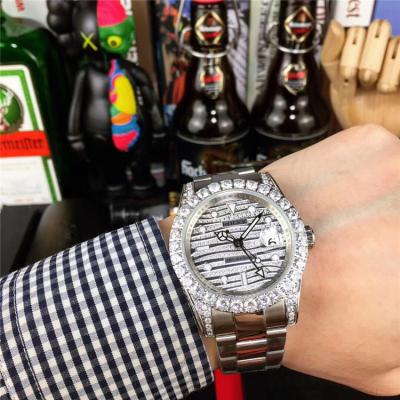 Replica GMT-Master A21j Automatic Movement Mens Watch Full Diamonds Oyster Bracelet SS E281