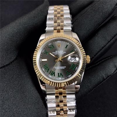 Replica Datejust A2836 Automatic Movement Mens Watch Gray Dial Oyster Bracelet SS A E291