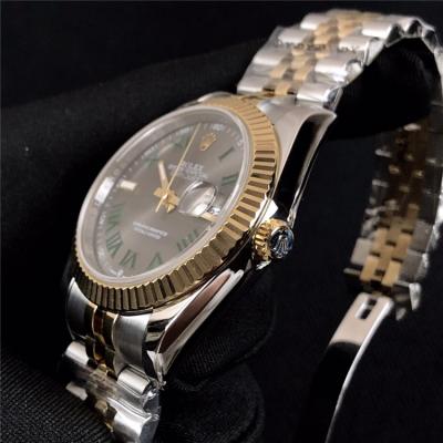 Replica Datejust A2836 Automatic Movement Mens Watch Gray Dial Oyster Bracelet SS A E291