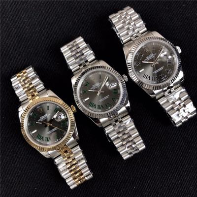 Replica Datejust A2836 Automatic Movement Mens Watch Gray Dial Oyster Bracelet SS A E291