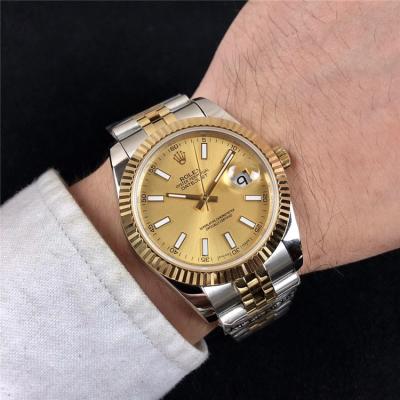 Replica Datejust A2836 Automatic Mens Watch Black Dial Jubilee Bracelet Two Tone Yellow Gold B E291