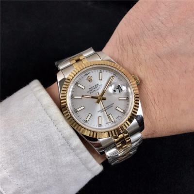 Replica Datejust A2836 Automatic Mens Watch Black Dial Jubilee Bracelet Two Tone Yellow Gold B E291