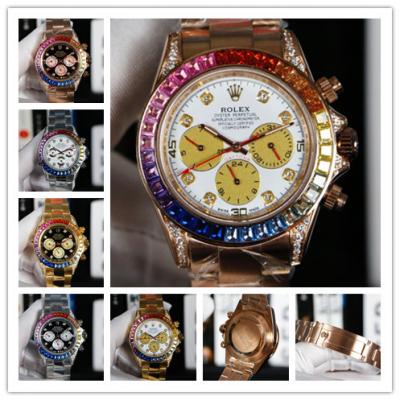 Replica Cosmograph Daytona A21j Automatic Movement Mens Watch White Dial Oyster Bracelet Rose Gold E292