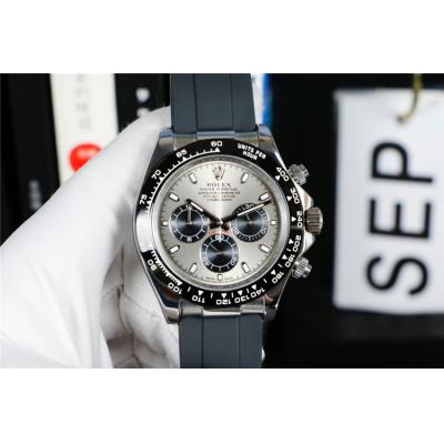 Replica Cosmograph Daytona Japan Quartz Chronograph Mens Watch White Dial Rubber Strap E294