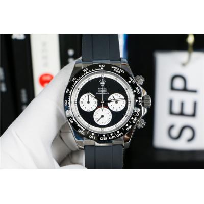 Replica Cosmograph Daytona Japan Quartz Chronograph Mens Watch White Dial Rubber Strap E294