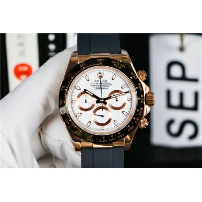 Replica Cosmograph Daytona Japan Quartz Chronograph Mens Watch White Dial Rubber Strap E294