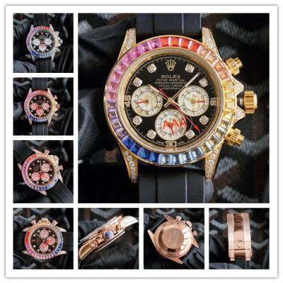 Replica Cosmograph Daytona A21j Automatic Movement Mens Watch Black Dial Rubber Strap E303