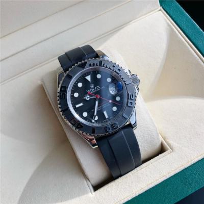 Replica Yacht-Master Japan Miyota 8215 Automatic  Mens Watch Black Dial Rubber Strap A E305