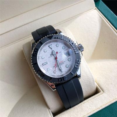 Replica Yacht-Master Japan Miyota 8215 Automatic  Mens Watch Black Dial Rubber Strap A E305