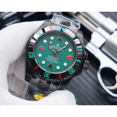 Replica Submariner Japan Miyota 8215 Automatic Movement Mens Watch Green Dial PVD Steel E318