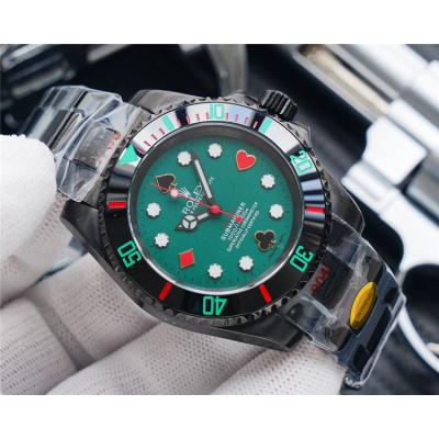 Replica Submariner Japan Miyota 8215 Automatic Movement Mens Watch Green Dial PVD Steel E318