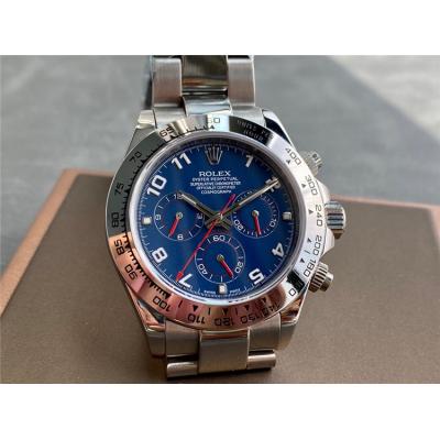 Replica Cosmograph Daytona A21j Automatic Movement Mens Watch Blue Dial Oyster Bracelet SS A E327