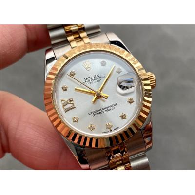 Replica Datejust A21J Automatic Movement Womens Watch Silver Dial Jubilee Bracelet Two Tone Yellow Gold A E329