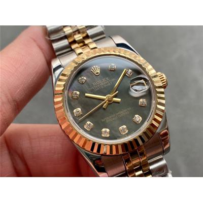 Replica Datejust A21J Automatic Movement Womens Watch Silver Dial Jubilee Bracelet Two Tone Yellow Gold A E329