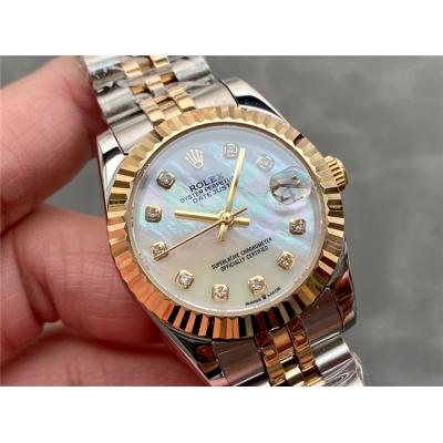 Replica Datejust A21J Automatic Movement Womens Watch Silver Dial Jubilee Bracelet Two Tone Yellow Gold A E329