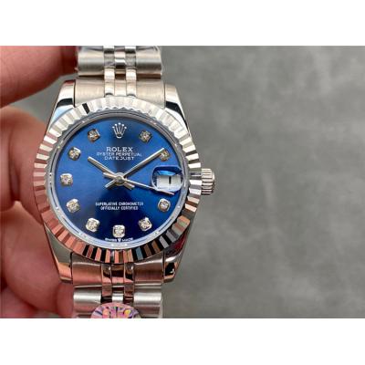 Replica Datejust A21J Automatic Movement Womens Watch Blue Dial Jubilee Bracelet  SS B E329