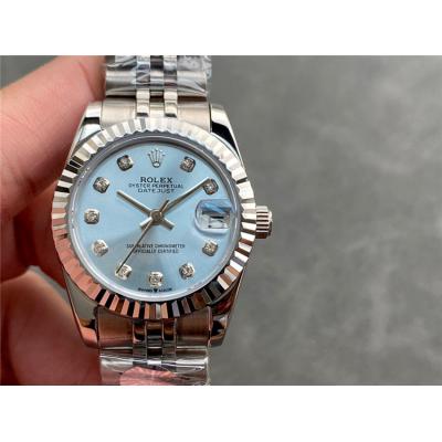 Replica Datejust A21J Automatic Movement Womens Watch Blue Dial Jubilee Bracelet  SS B E329