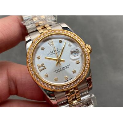 Replica Datejust A21J Automatic Movement Womens Watch Silver Dial Jubilee Bracelet Two Tone Yellow Gold A E330