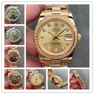 Replica Datejust A21J Automatic Movement Womens Watch Gold Dial  Oyster Bracelet ​Yellow Gold B E330