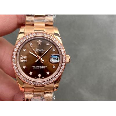 Replica Datejust A21J Automatic Movement Womens Watch Gold Dial  Oyster Bracelet ​Yellow Gold B E330