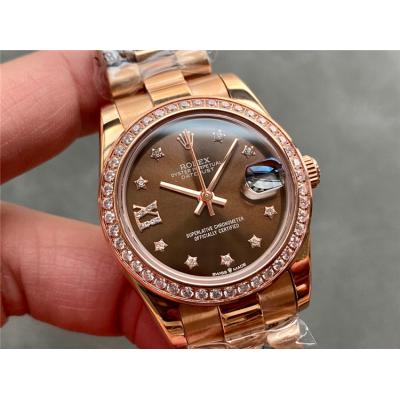 Replica Datejust A21J Automatic Movement Womens Watch Gold Dial  Oyster Bracelet ​Yellow Gold B E330