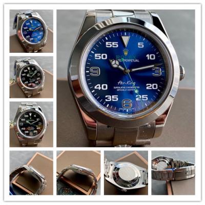 Replica Air-King A21j Automatic Movement Mens Watch Blue Dial Oyster Bracelet SS E331