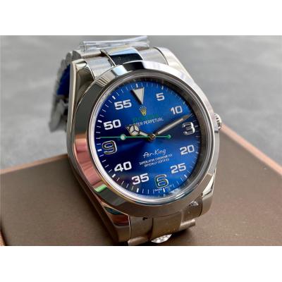 Replica Air-King A21j Automatic Movement Mens Watch Blue Dial Oyster Bracelet SS E331