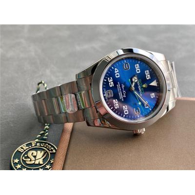 Replica Air-King A21j Automatic Movement Mens Watch Blue Dial Oyster Bracelet SS E331