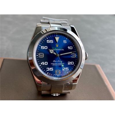 Replica Air-King A21j Automatic Movement Mens Watch Blue Dial Oyster Bracelet SS E331