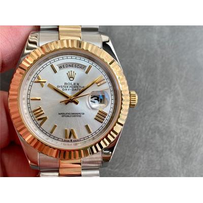 Replica Day-Date A21j Automatic Movement Mens Watch Gold Dial Oyster Bracelet Yellow Gold B E332