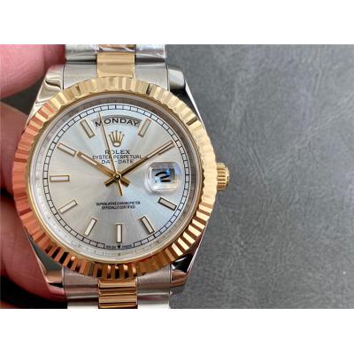 Replica Day-Date A21j Automatic Movement Mens Watch Gold Dial Oyster Bracelet Yellow Gold B E332