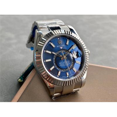 Replica Sky-Dweller 5833 Automatic Movement Mens Watch Blue Dial Oyster Bracelet SS B E334