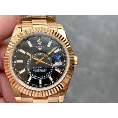 Replica Sky-Dweller 5833 Automatic Movement Mens Watch Blue Dial Oyster Bracelet Two Tone Yellow Gold C E334