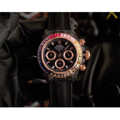 Replica Cosmograph Daytona Japan Quartz Chronograph Mens Watch Black Dial Nylon Strap E337