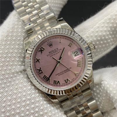 Replica Datejust A2824 Automatic Movement Womens Watch Pink Dial Jubilee Bracelet SS E342