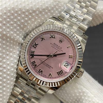 Replica Datejust A2824 Automatic Movement Womens Watch Pink Dial Jubilee Bracelet SS E342