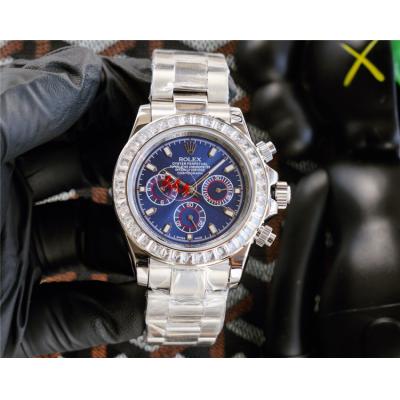 Replica Cosmograph Daytona A21J Automatic Mens Watch Blue Dial Oyster Bracelet SS E366