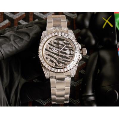 Replica Datejust A21J Automatic Movement Mens Watch Full Diamonds Dial Oyster Bracelet Yellow Gold E373