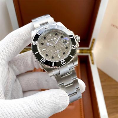 Replica Submariner A21J Automatic Movement Mens Watch Full Diamonds Dial Oyster Bracelet SS E378