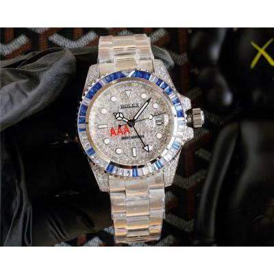 Replica GMT-Master II A21 Automatic Mens Watch Full Diamonds Dial Oyster Bracelet SS B E380