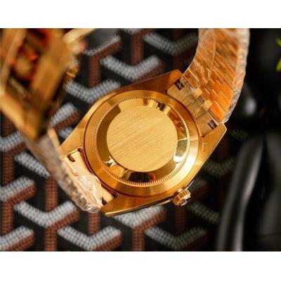 Replica Datejust A21J Automatic Movement Mens Watch Full Diamonds Dial Jubilee Bracelet Yellow Gold E383