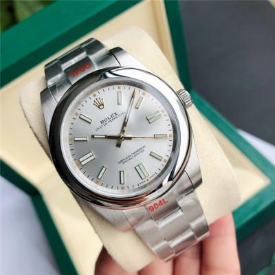 Replica Oyster Perpetual Japan Miyota 8215 Automatic  Mens Watch Yellow Dial Oyster Bracelet SS E387